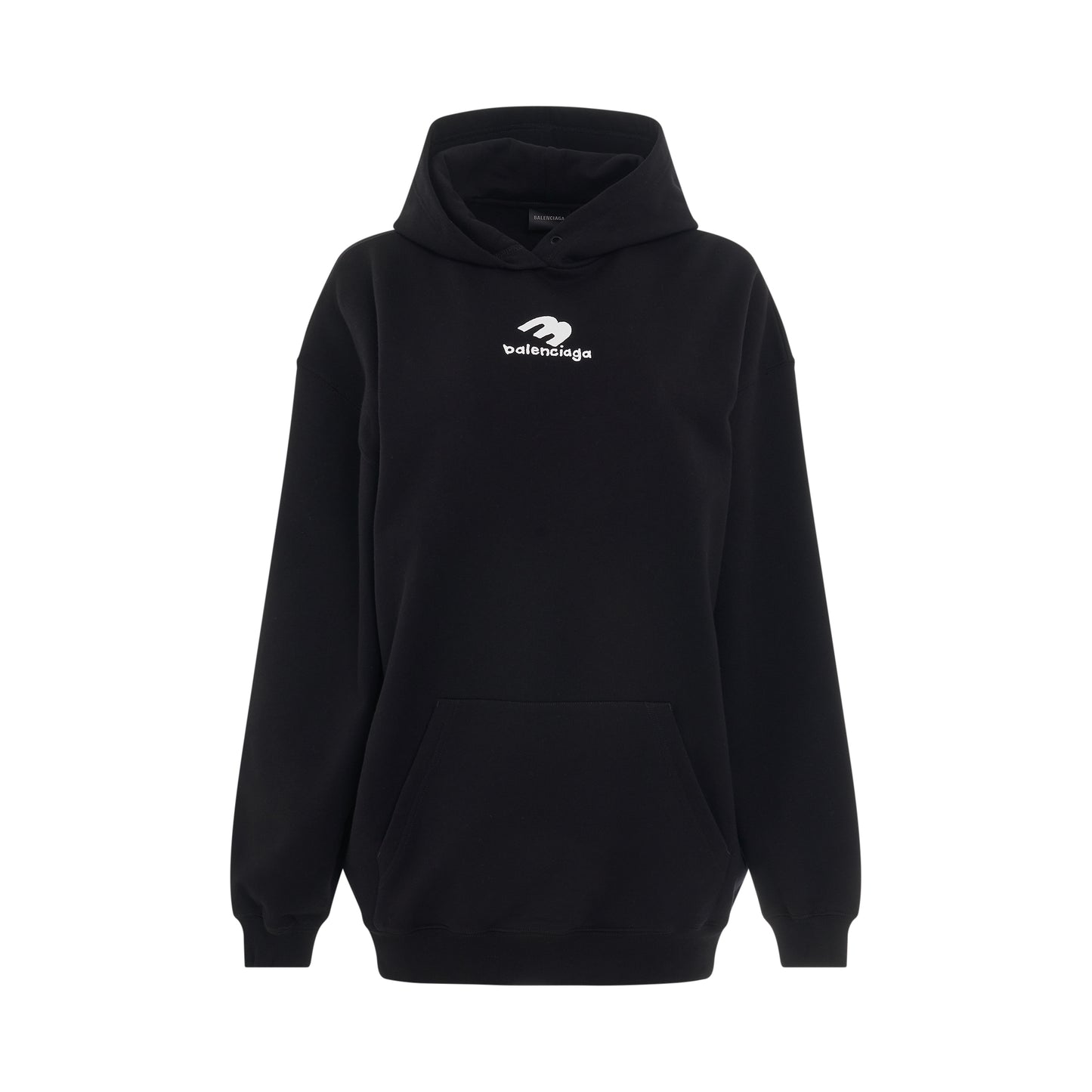 Medium Fit Hoodie in Black/White