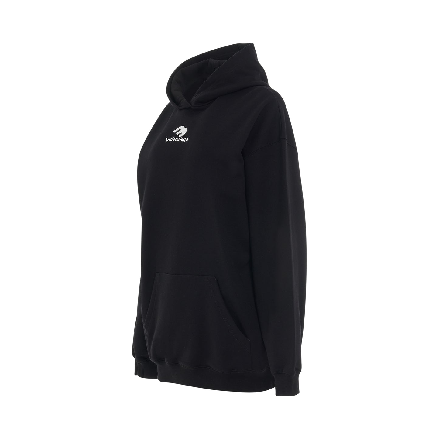 Medium Fit Hoodie in Black/White