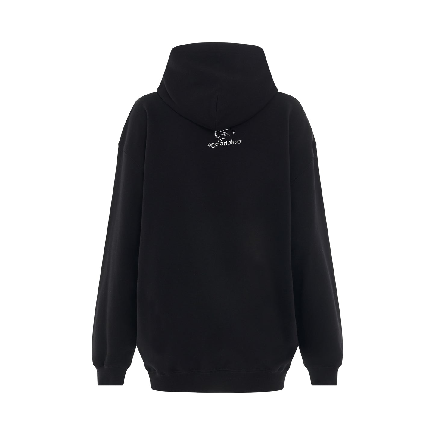 Medium Fit Hoodie in Black/White