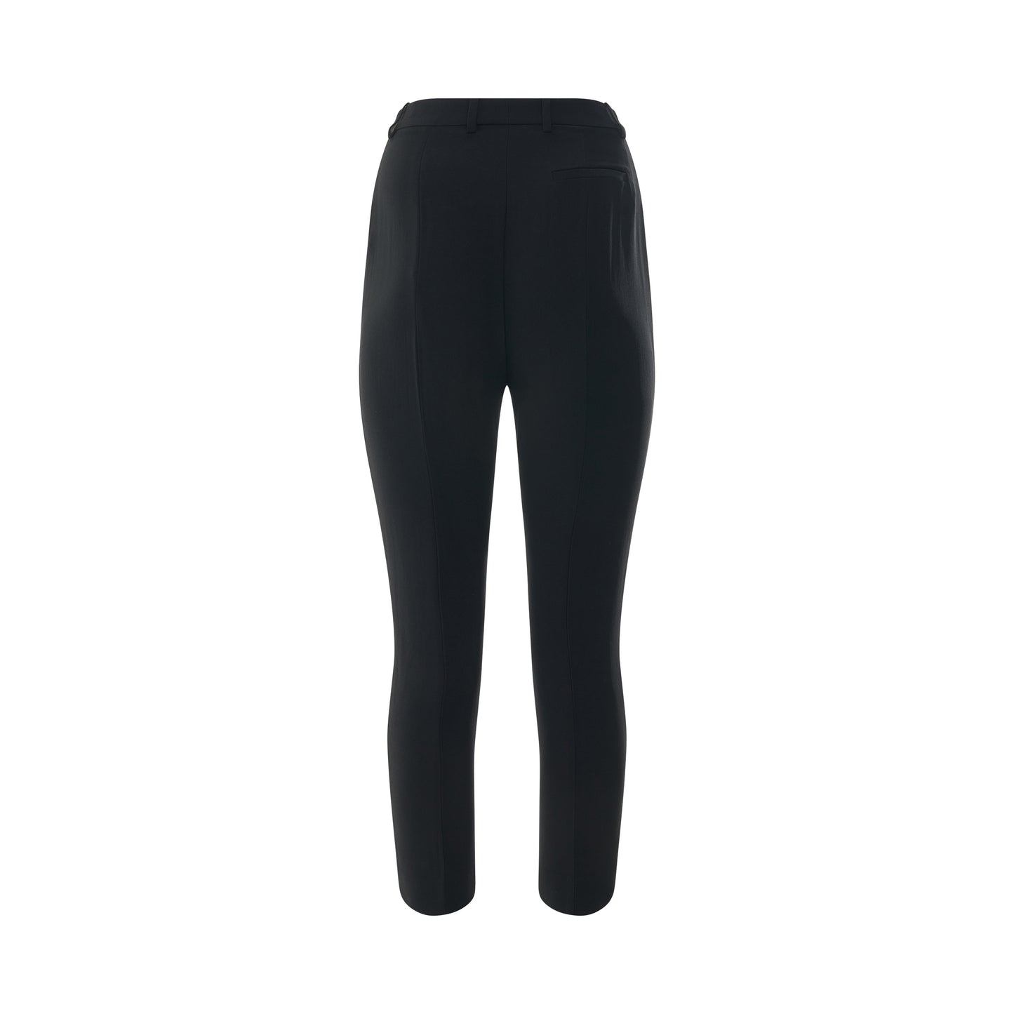 High Waisted Cigarette Trousers in Black