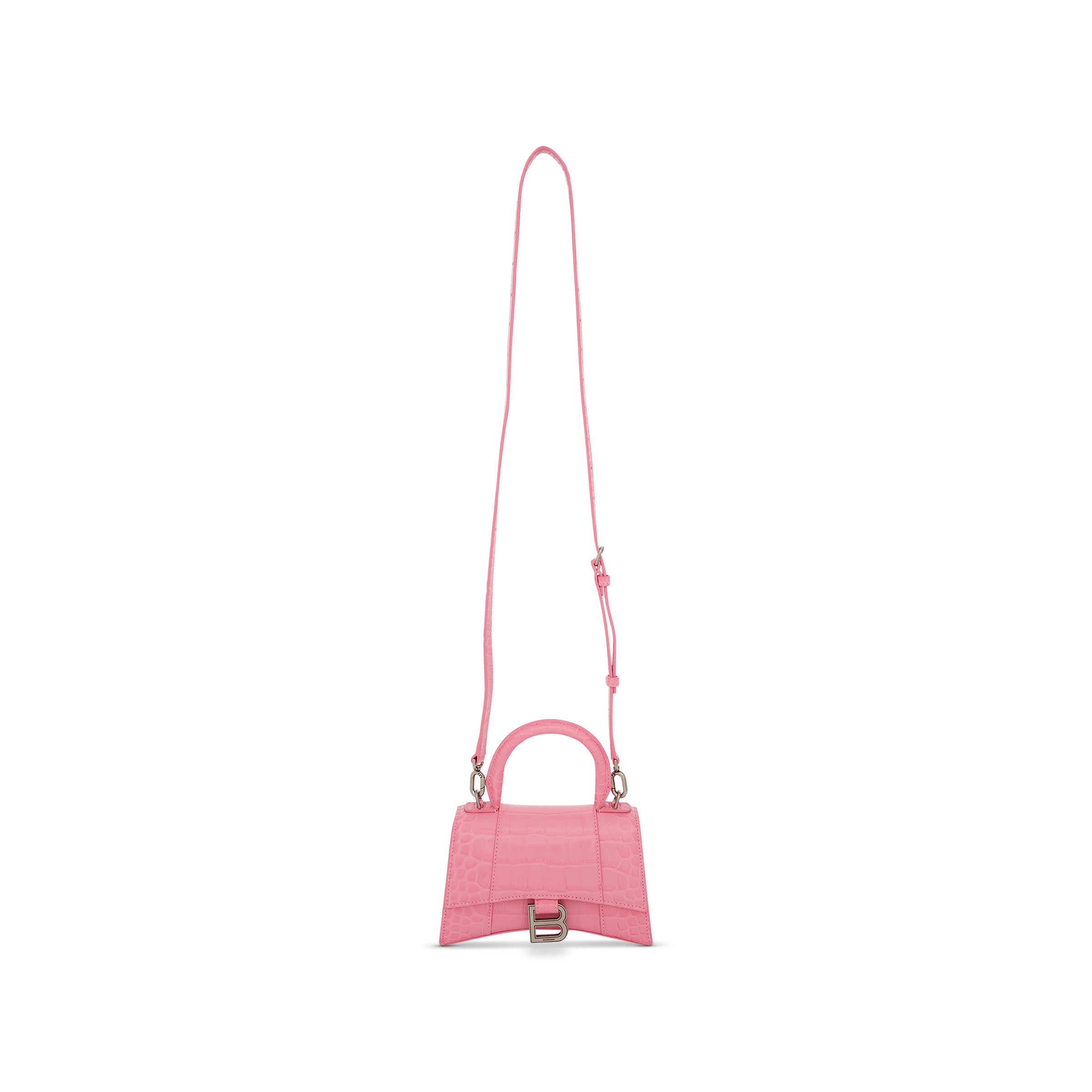 Womens Hourglass Small Handbag Box in Fluo Pink  Balenciaga NL
