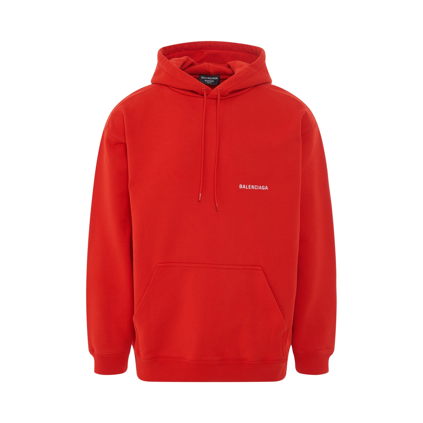 Logo Regular Fit Hoodie in Bright Red/White