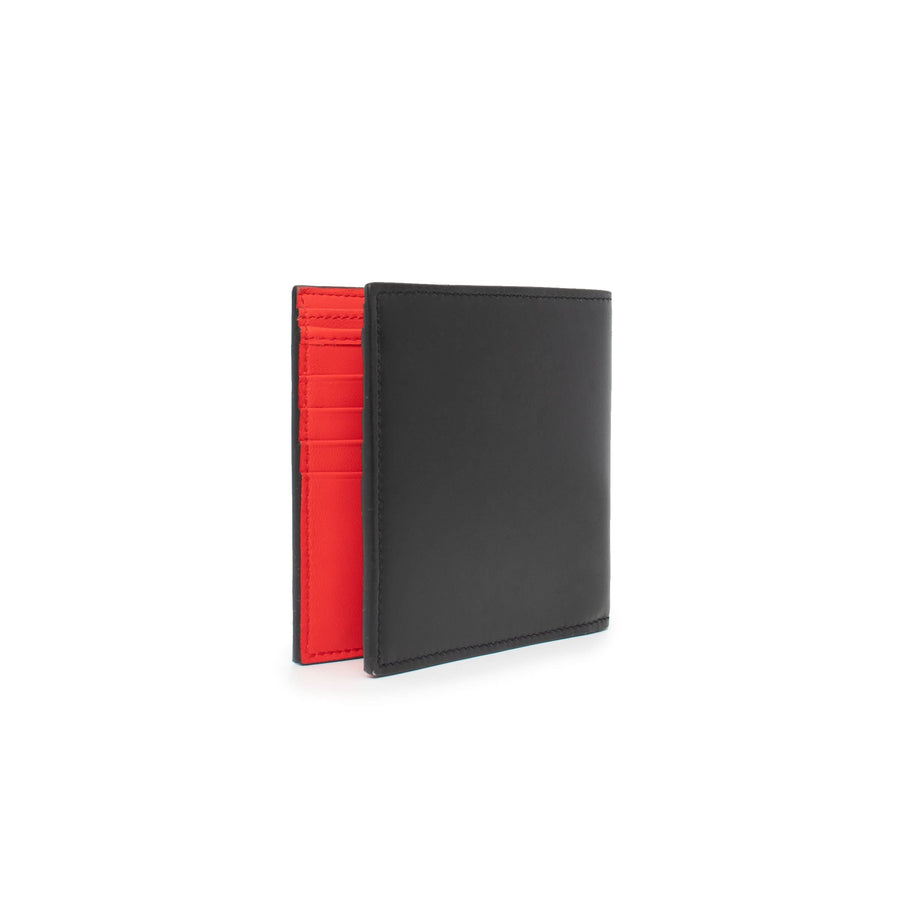 Bi Fold Wallet With Brand Logo in Black