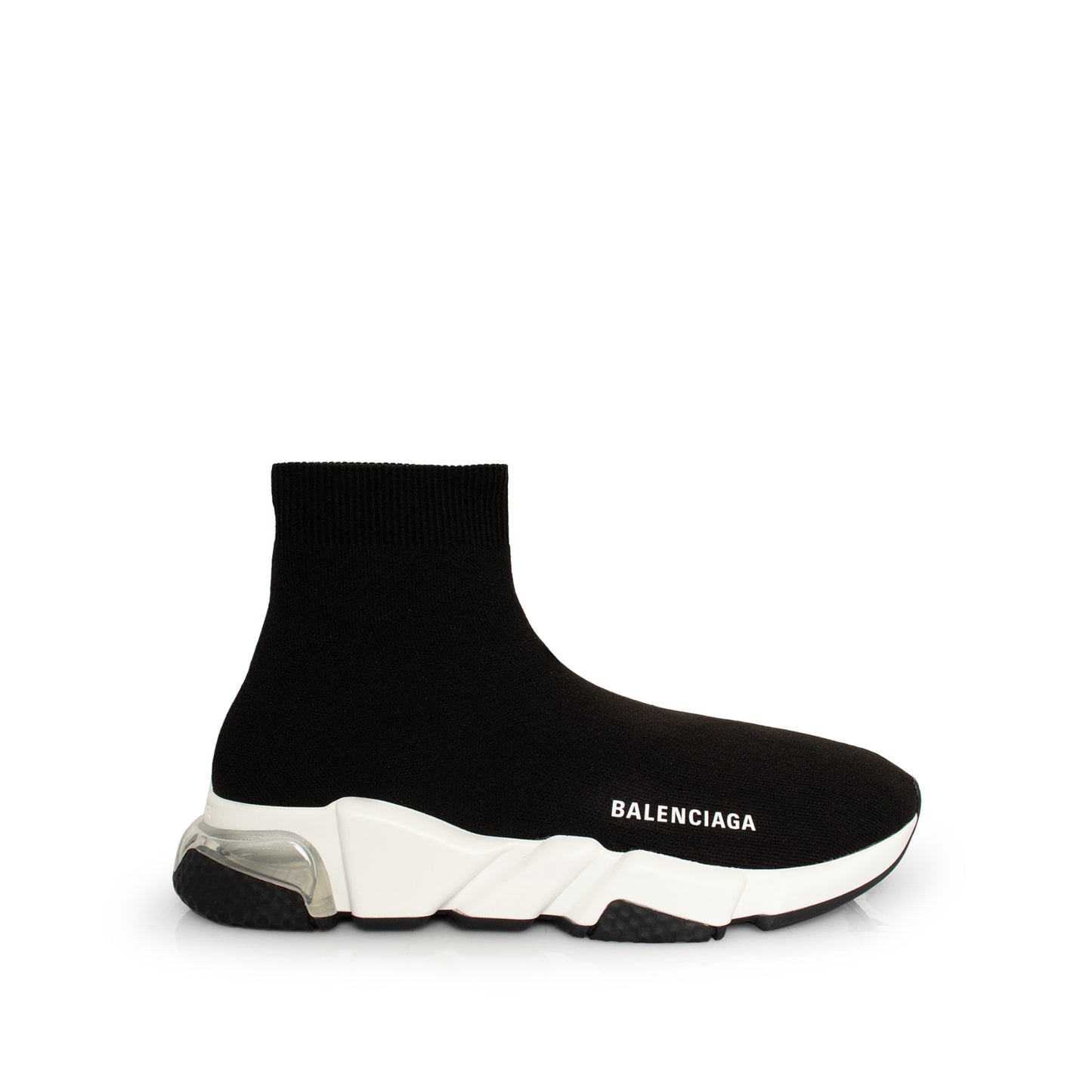 Speed Clear Sole Sneaker in Black