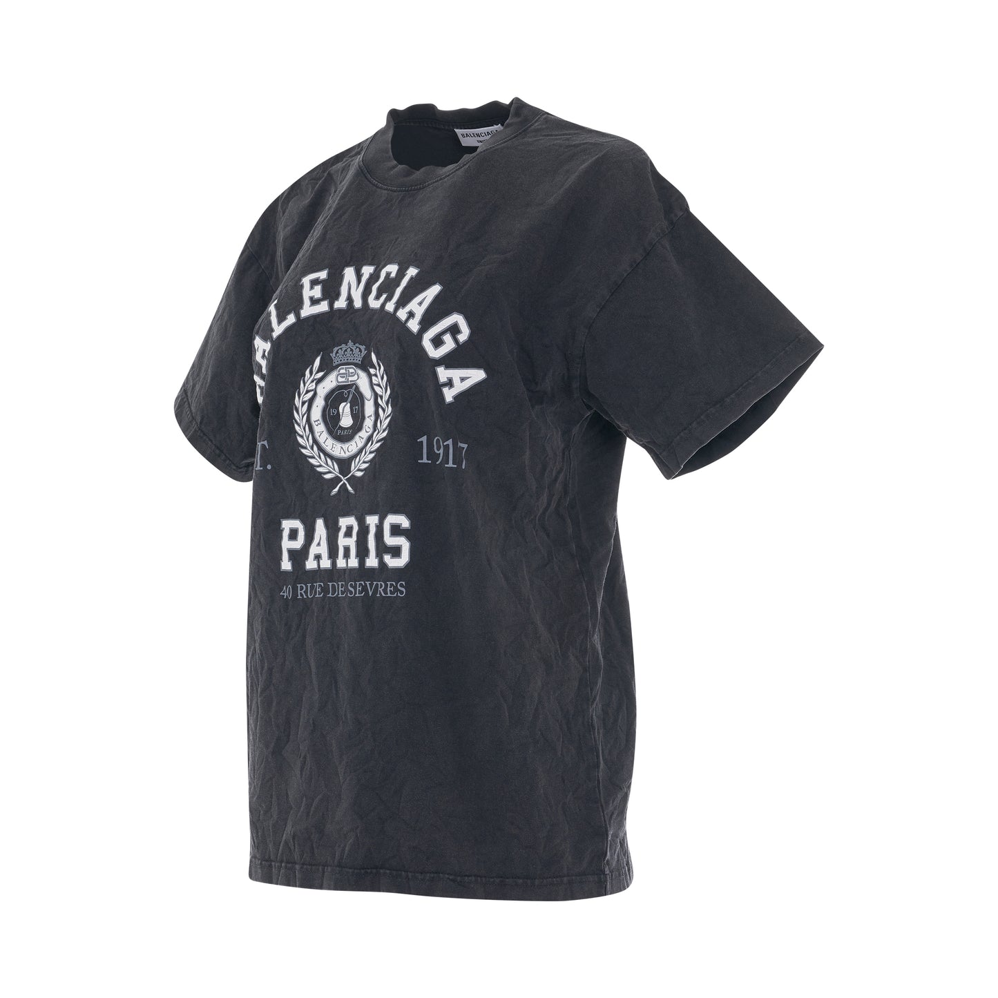College 1917 Vintage Jersey Medium Fit T-Shirt in Black