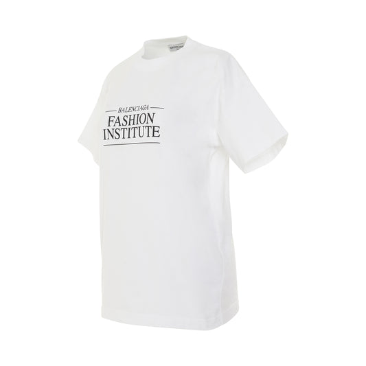 Fashion Institute Medium Fit T-Shirt in White/Black