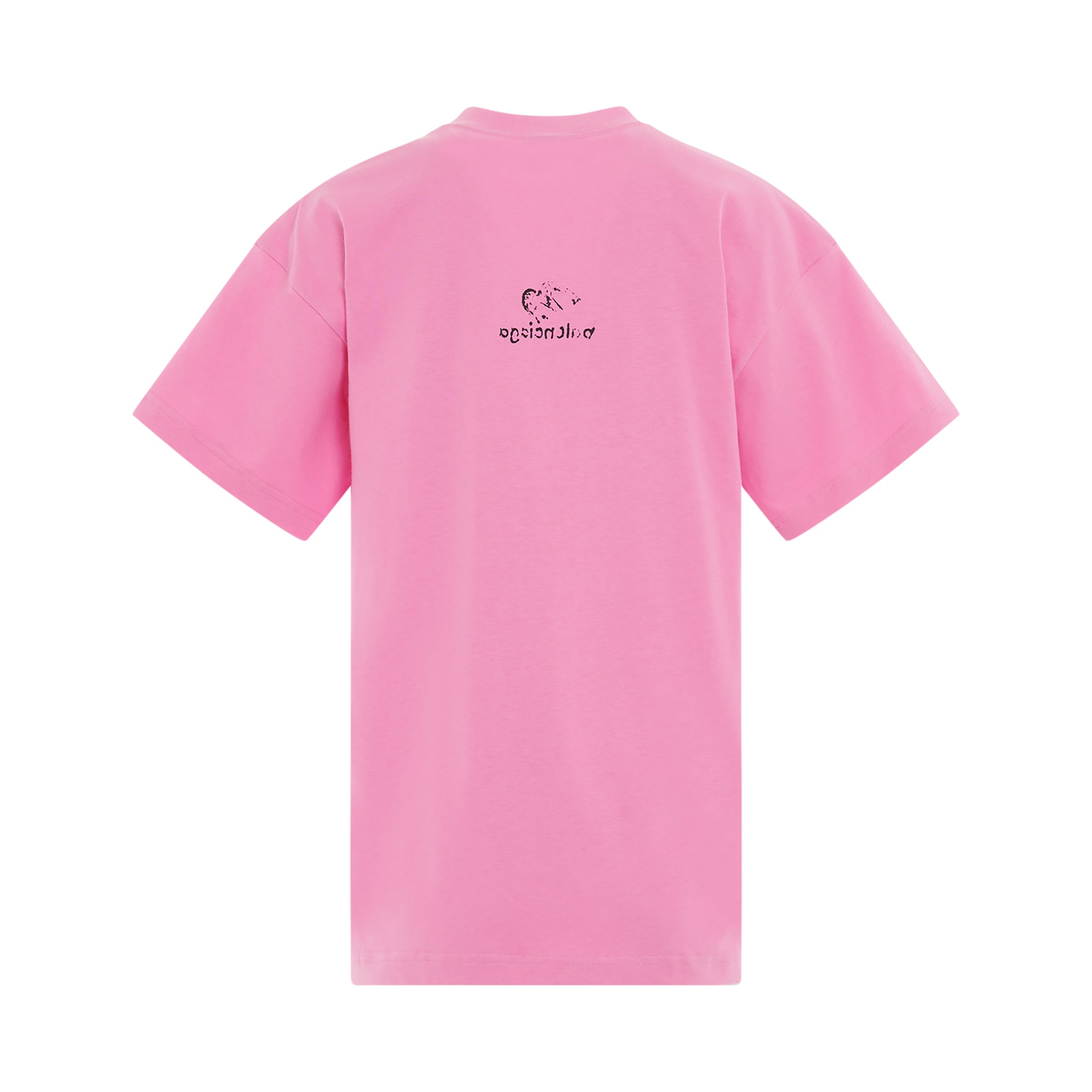 Hand Drawn 3B Medium Fit T-Shirt in Pink/Black