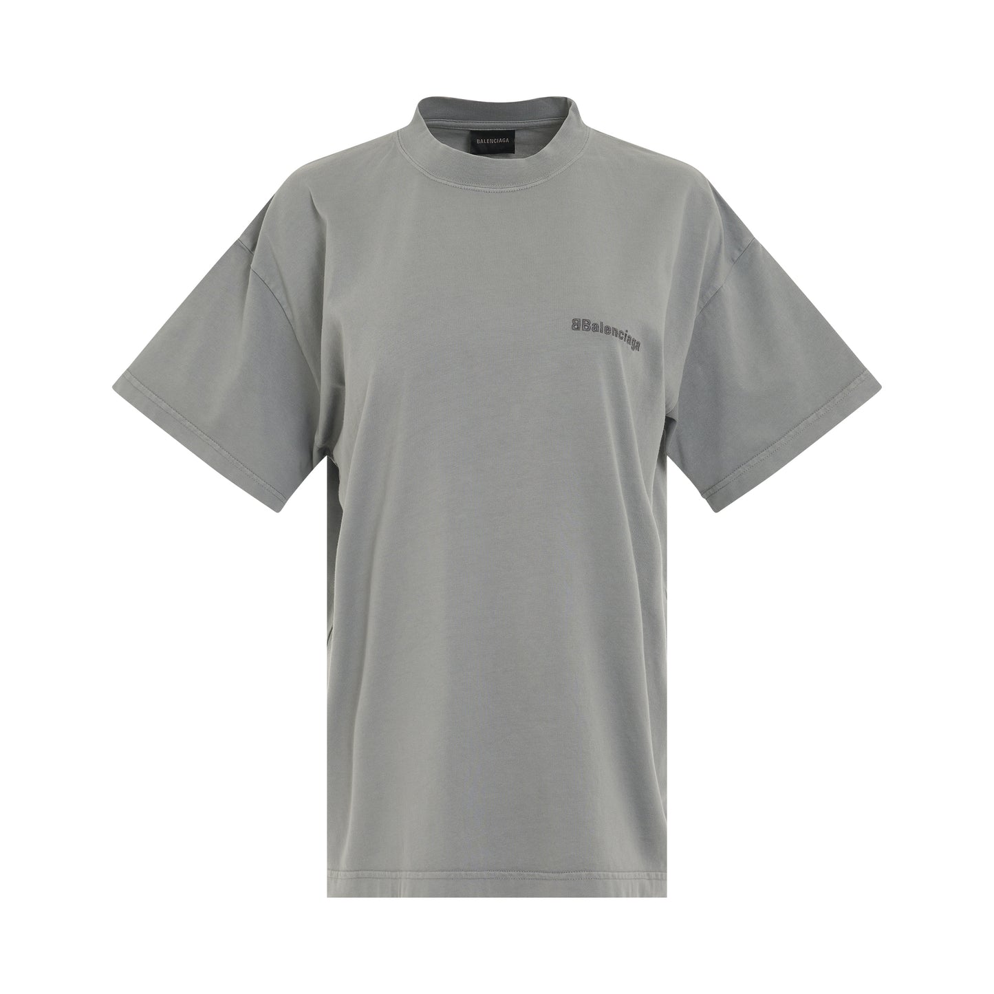 BB Corp Stonewash Medium Fit T-Shirt in Grey/Dark Grey