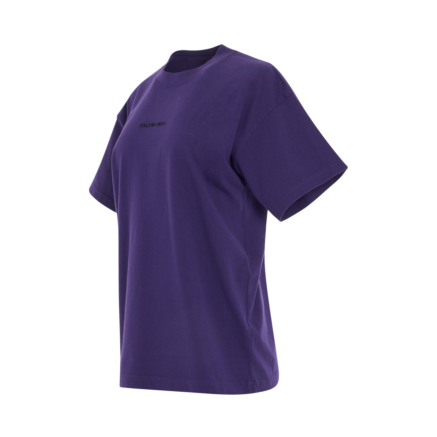 New Back Logo Medium Fit T-Shirt in Deep Purple/Black