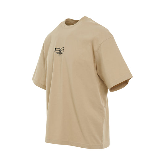 BB Paris Icon Medium Fit T-Shirt in Beige/Black