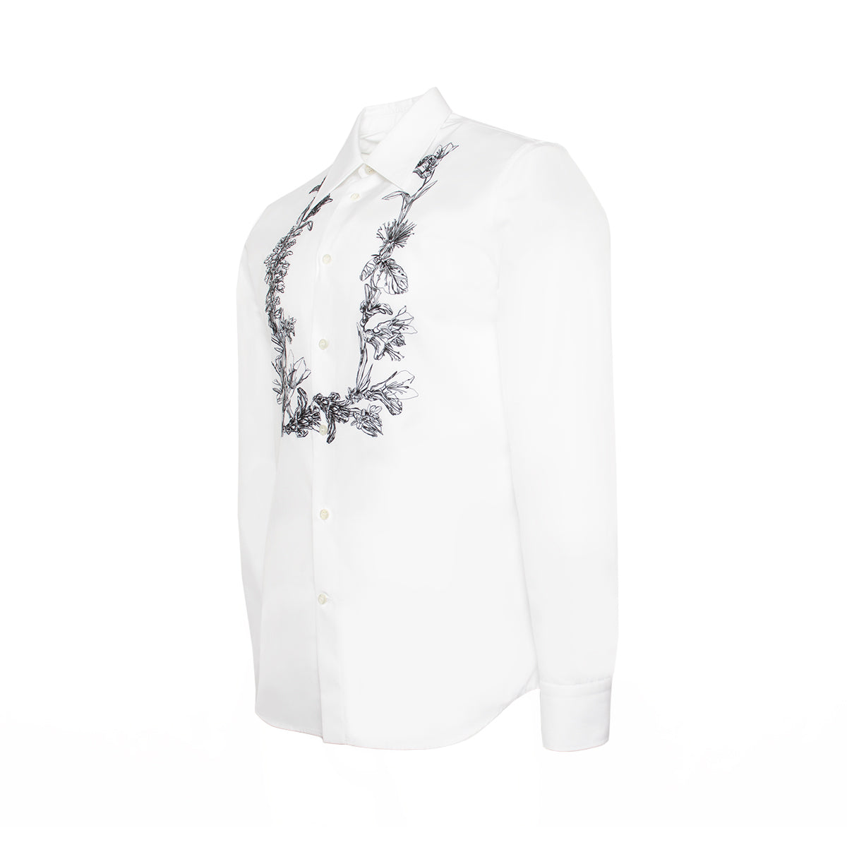 Floral Garland Shirt in White