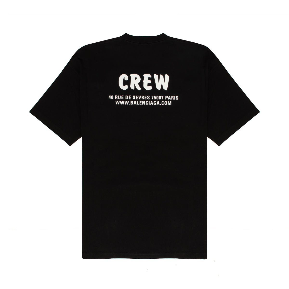 Crew Logo Oversize T-Shirt in Black