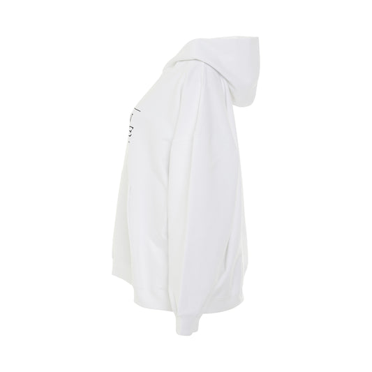 Fashion Institute Large Fit Hoodie in White/Black