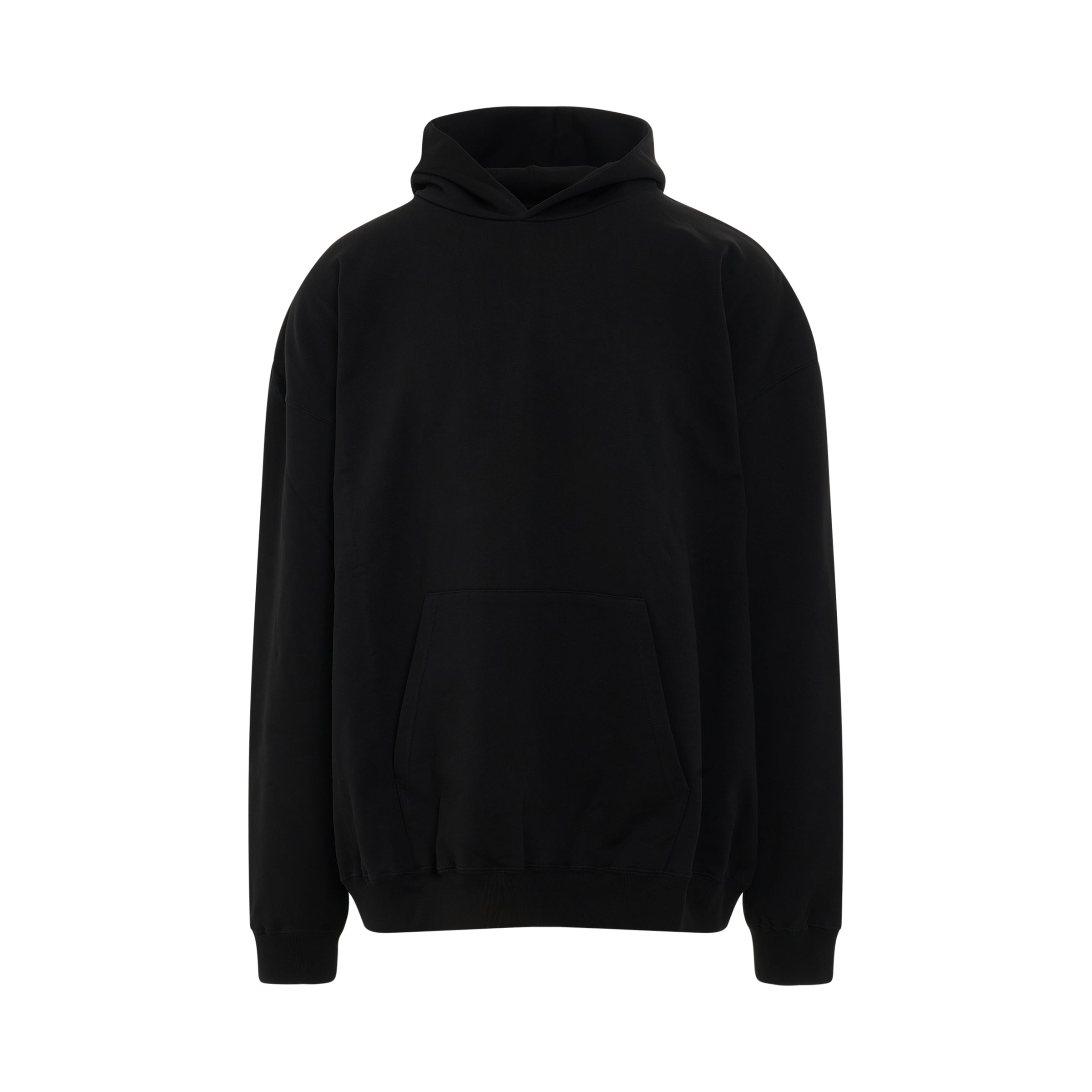 Logo Oversized Jersey Hoodie in Black/White