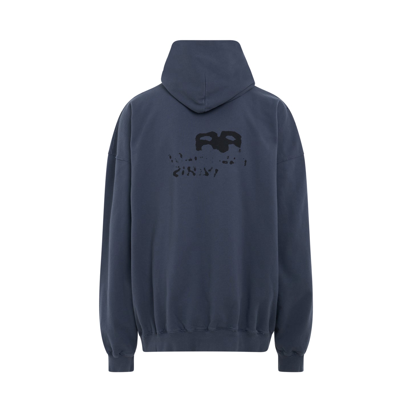 Hand Drawn BB Icon Hoodie in Washed Blue/Black