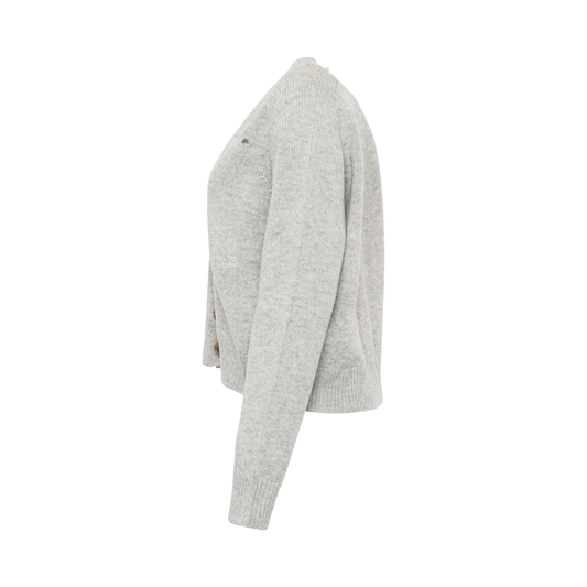 Distressed Effect Cardigan in Grey