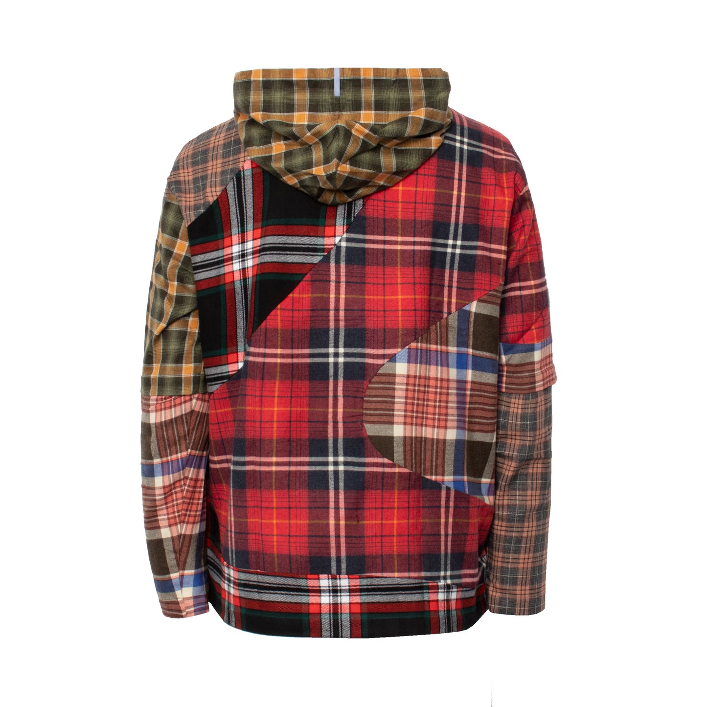 Multi Check Recyled Hoodie in Multicolor Check
