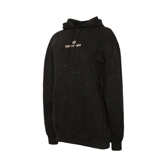 Sponsor Logo Hoodie in Black