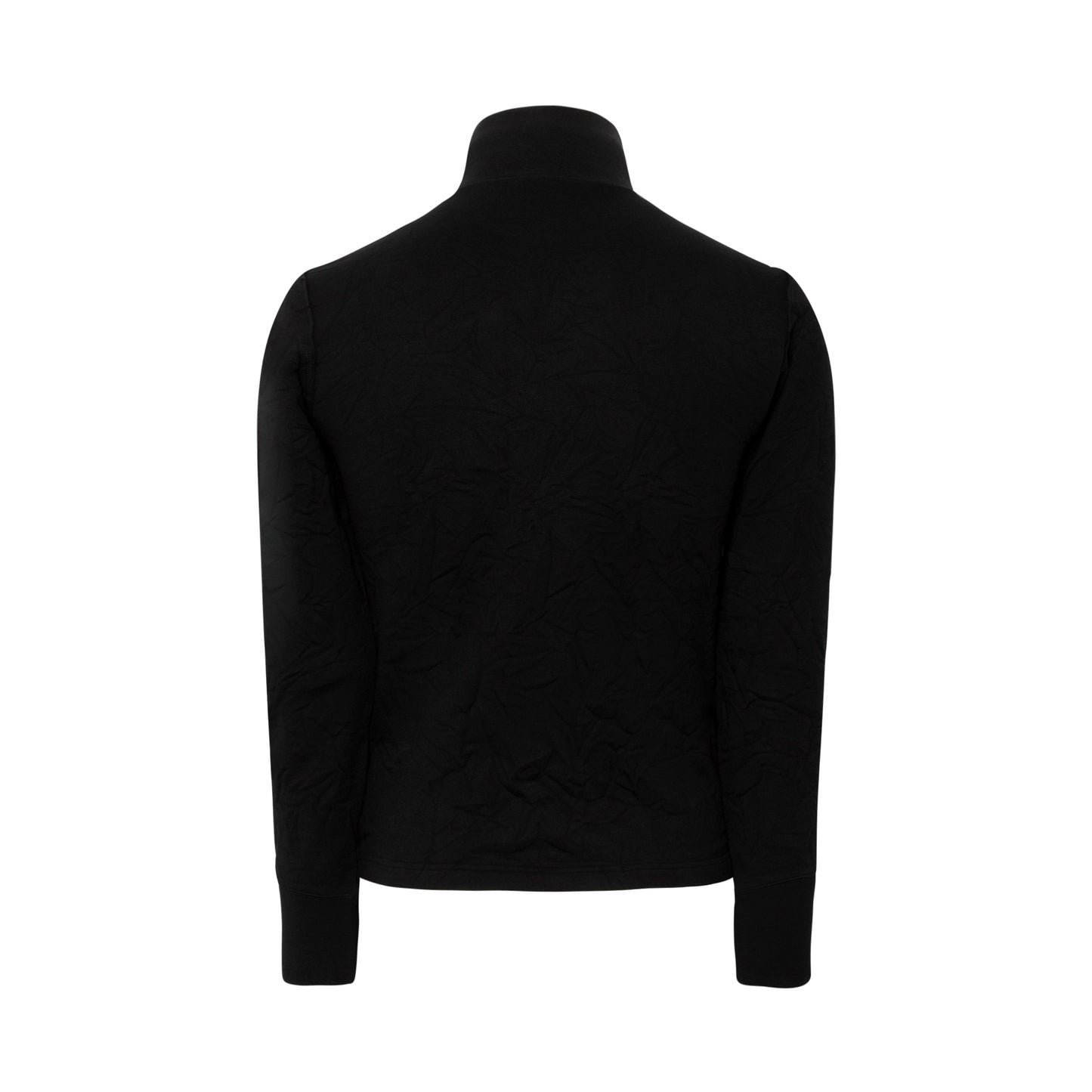 Wrinkled Turtleneck Sweater in Black