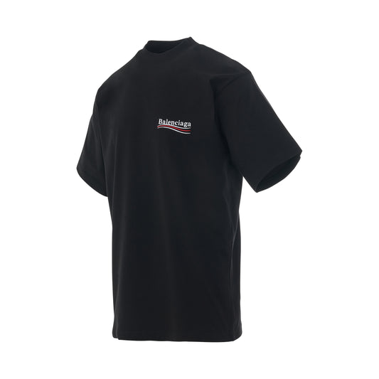 Political Campaign Oversized T-Shirt in Black