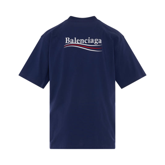 Political Campaign Oversized T-Shirt in Pacific Blue