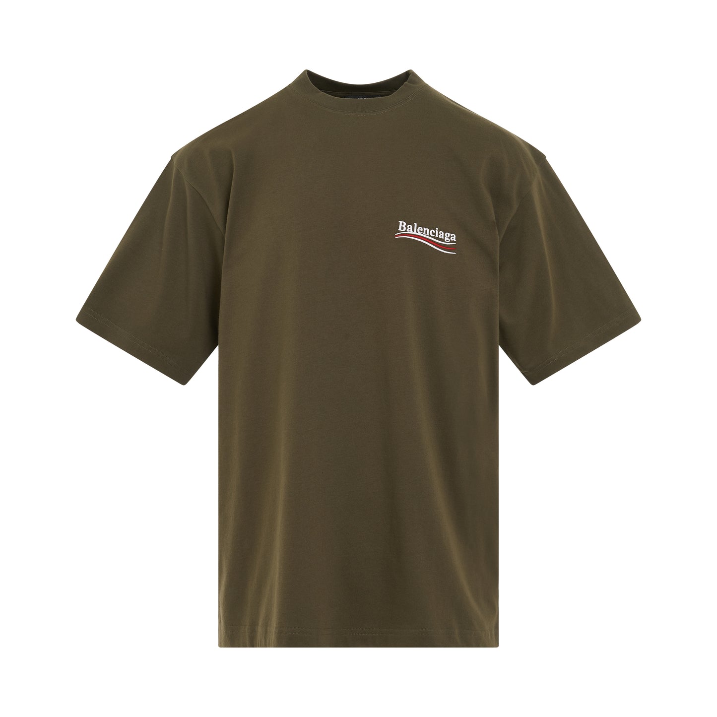 Political Campaign T-Shirt in Khaki/White/Red