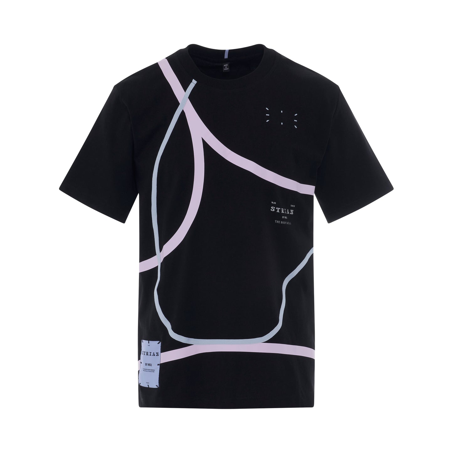 Kinesthetic Taped T-Shirt in Black