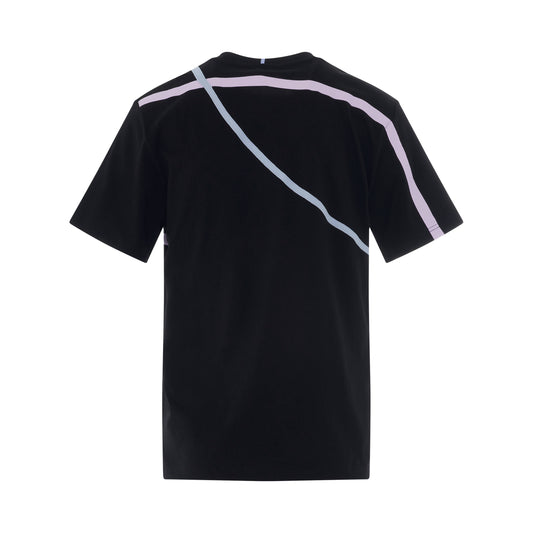 Kinesthetic Taped T-Shirt in Black