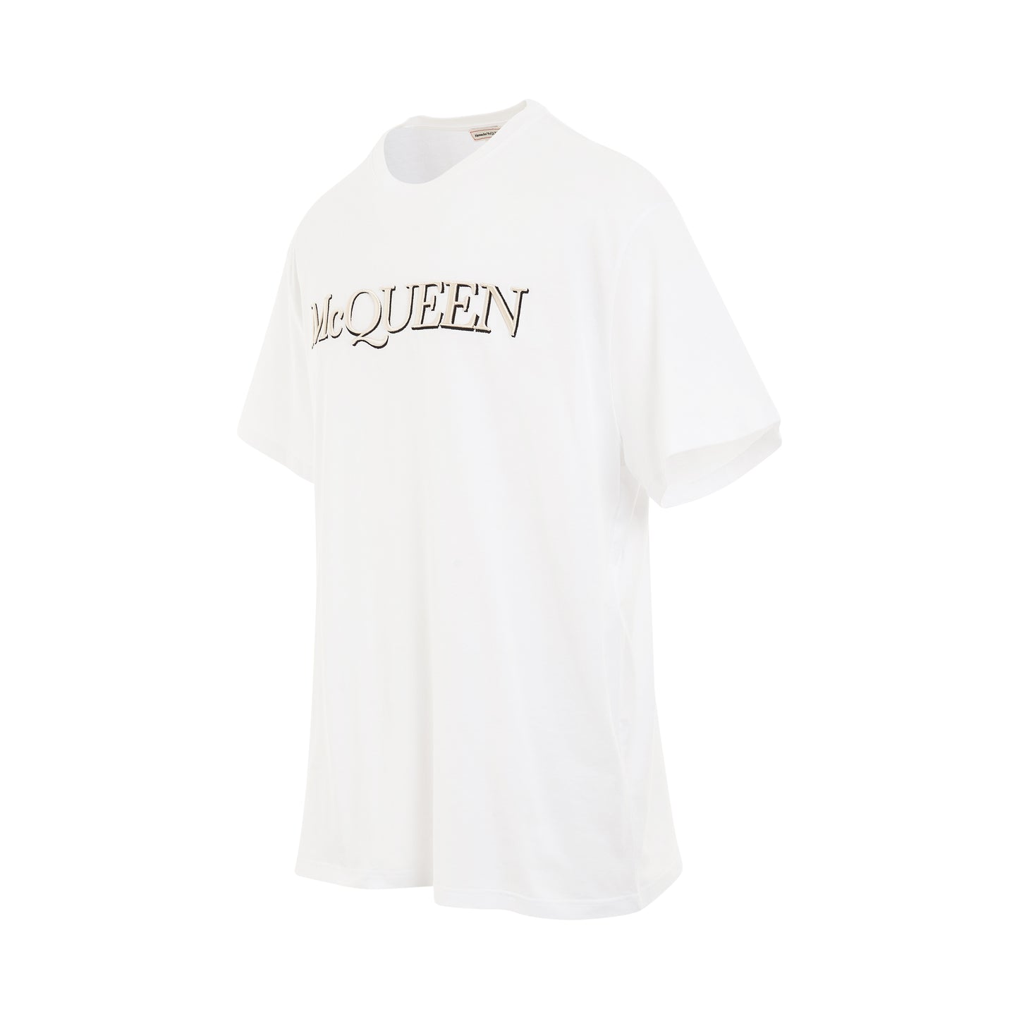 Logo Embroidered T-Shirt in White/Mix