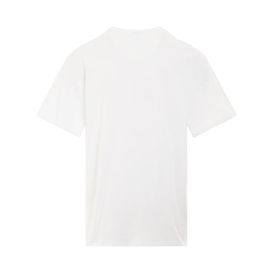 Logo Embroidered T-Shirt in White/Mix