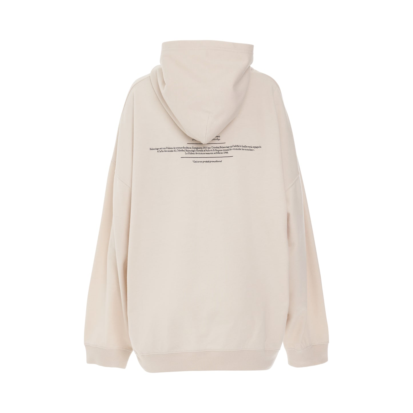 Couture Logo Boxy Hoodie in Chalky