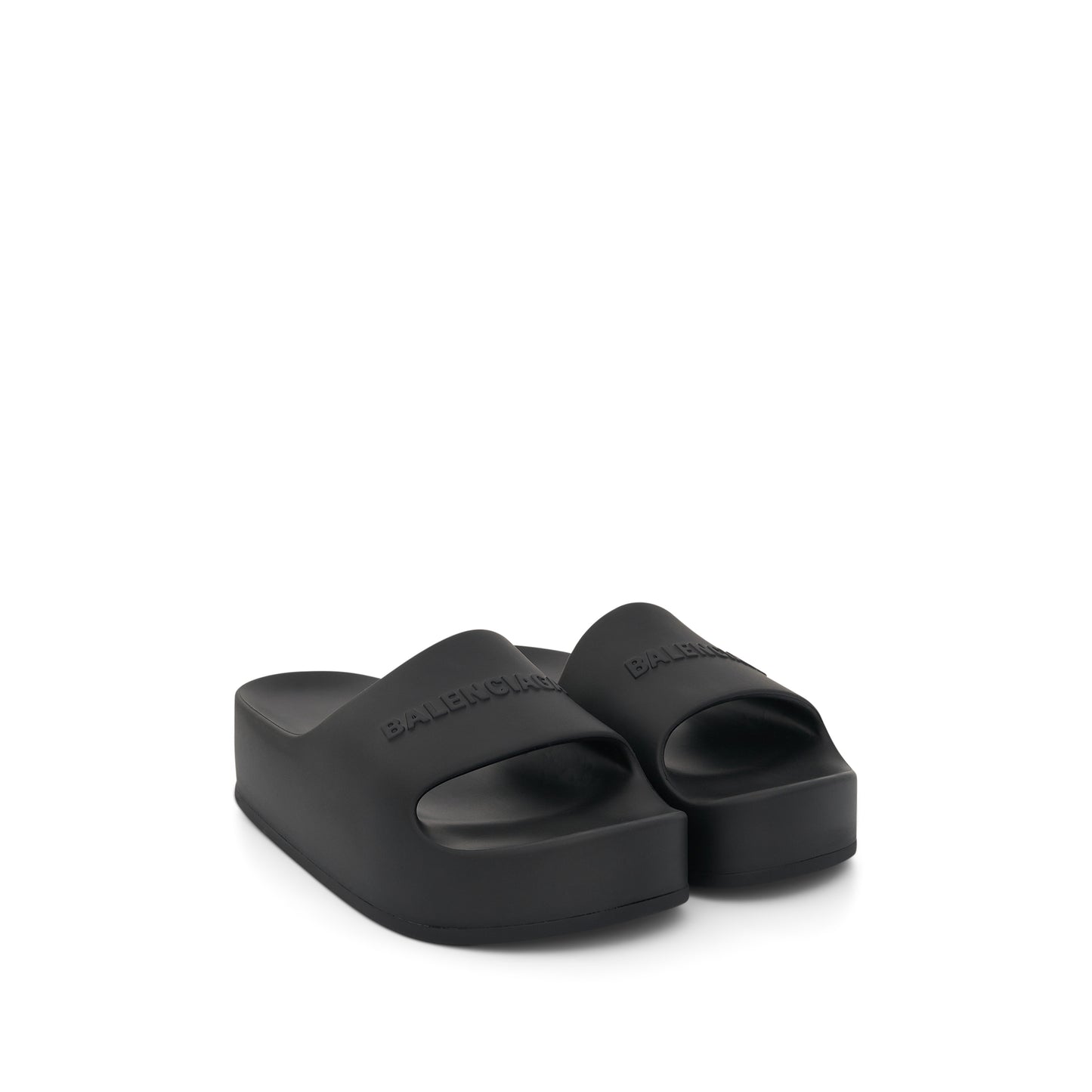 Chunky Slide Sandal in Black