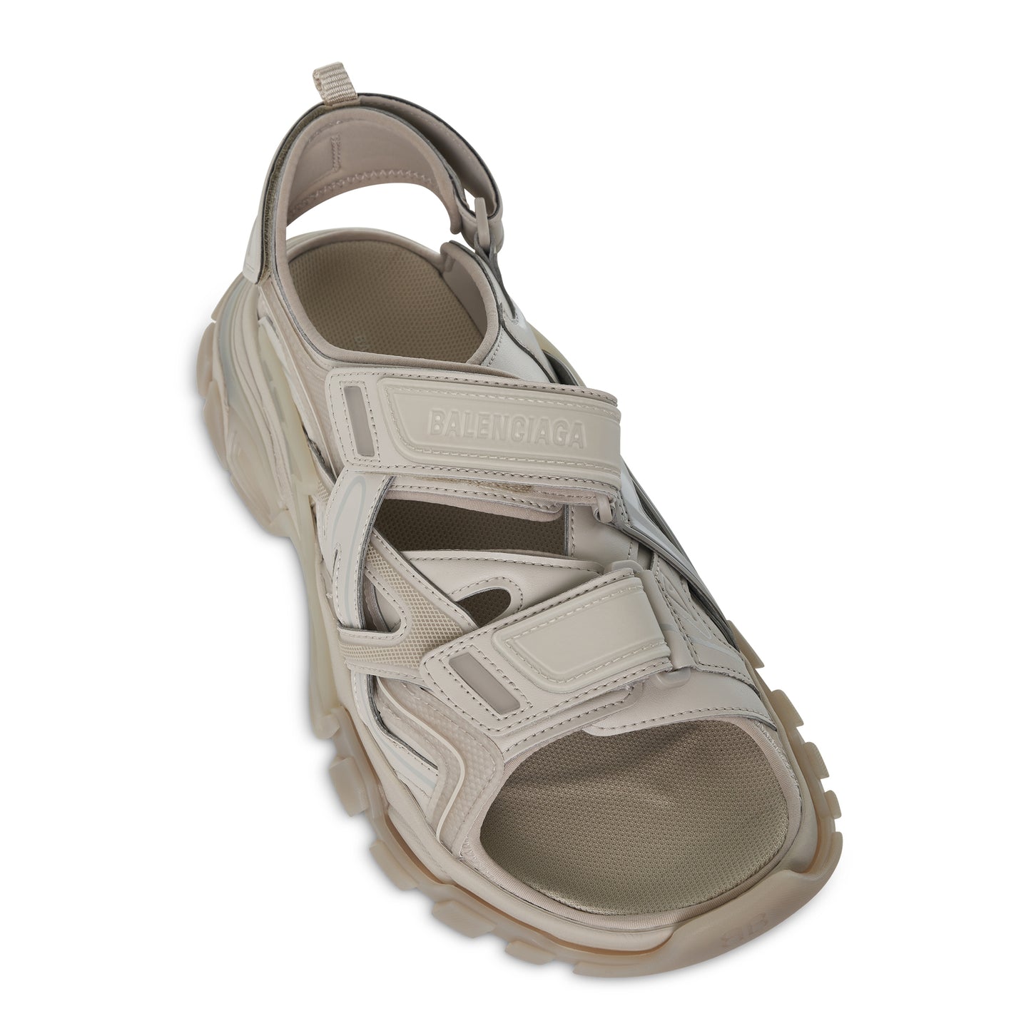 Track Strap Clears Sandal in Beige