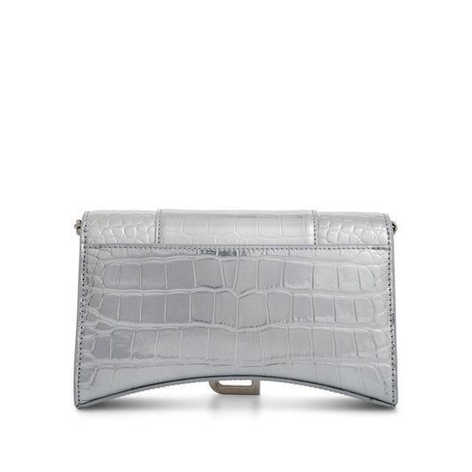 Hourglass Wallet On Chain in Silver