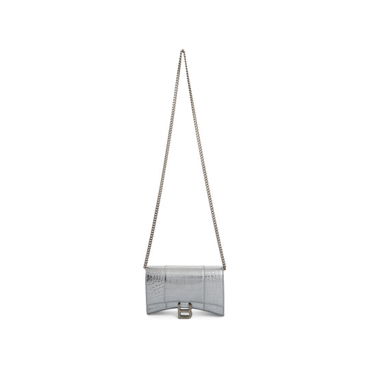 Hourglass Wallet On Chain in Silver