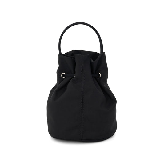 Wheel XS Drawstring Bucket Bag in Black