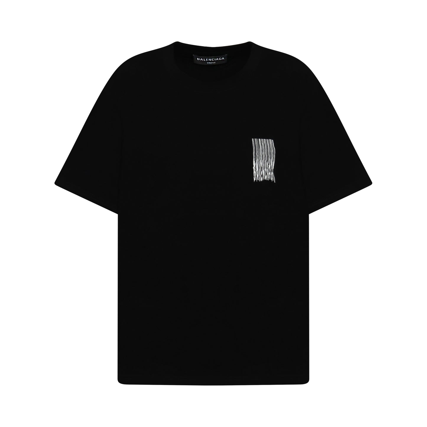 Barcode Logo Small Fit T-Shirt in Black