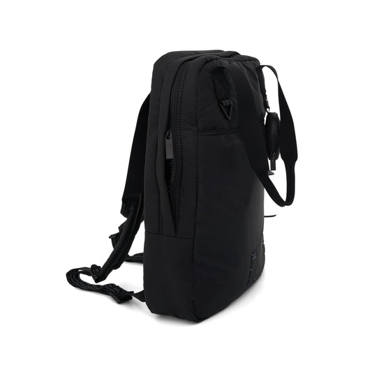 Ripstop Backpack with Logo Patch in Black