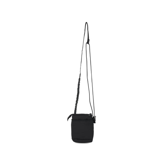 Ripstop Crossbody Bag with Logo Patch in Black