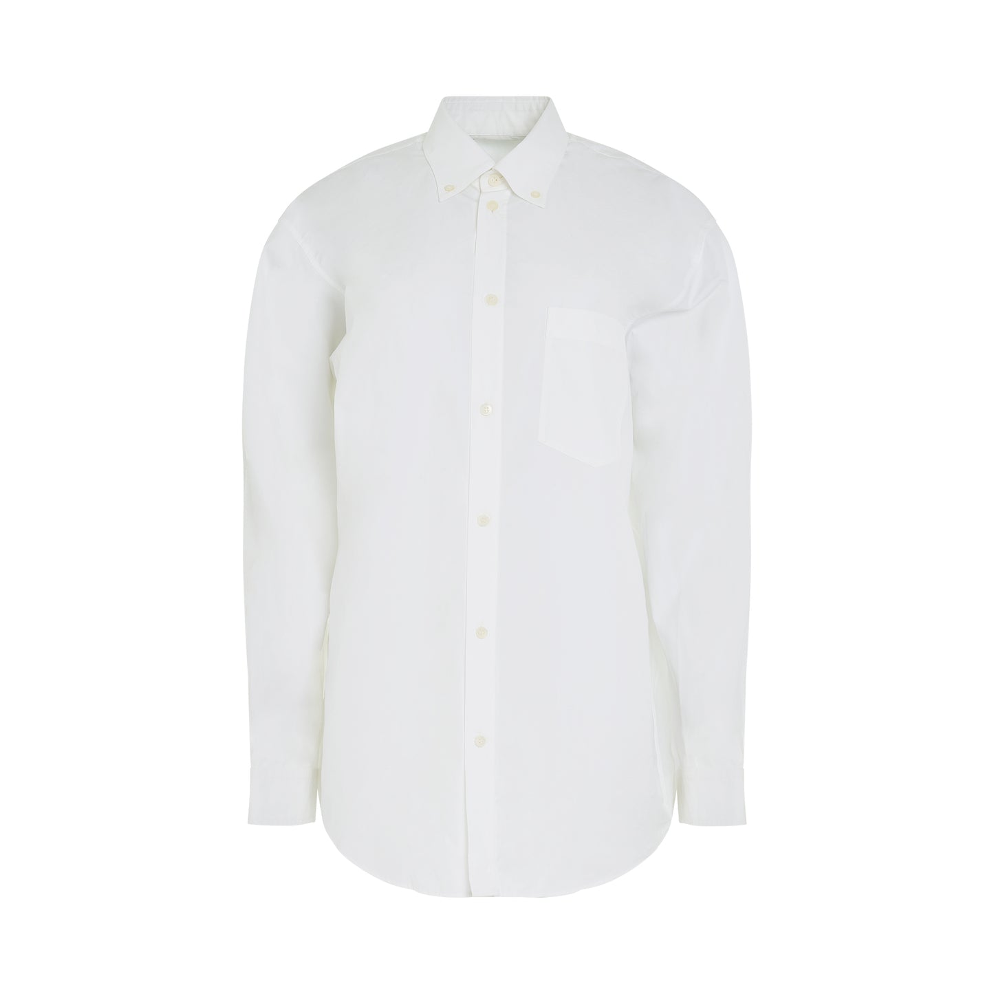 Poplin Large Fit Shirt in White