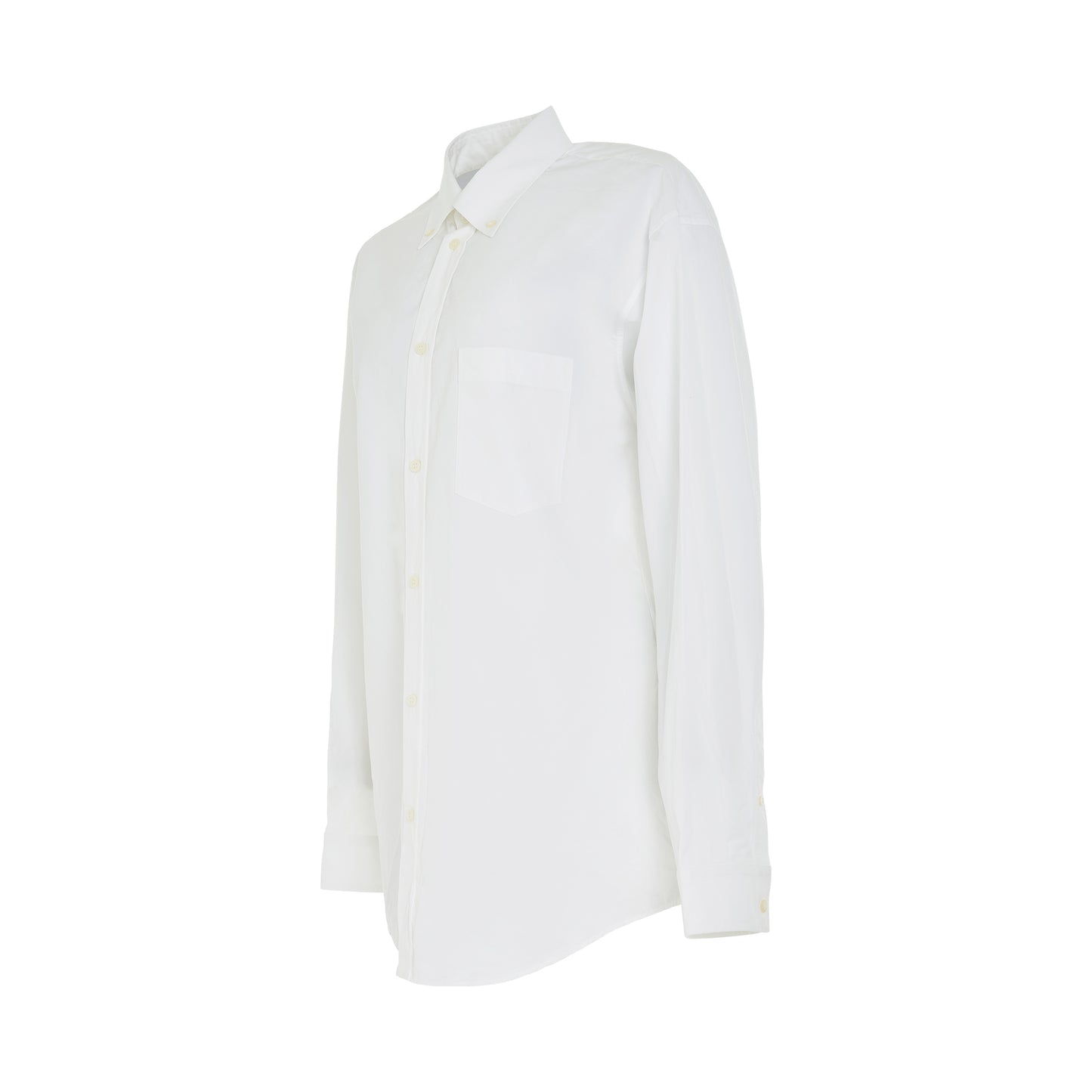 Poplin Large Fit Shirt in White