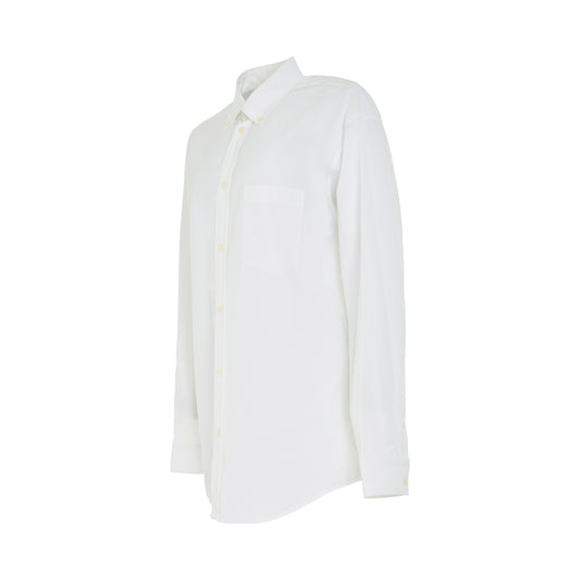 Poplin Large Fit Shirt in White