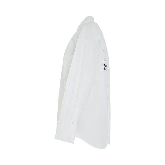 Poplin Large Fit Shirt in White