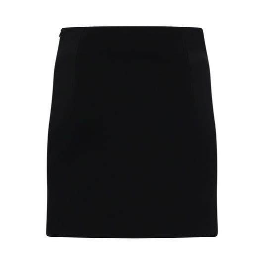 Circle Mini Skirt in Black