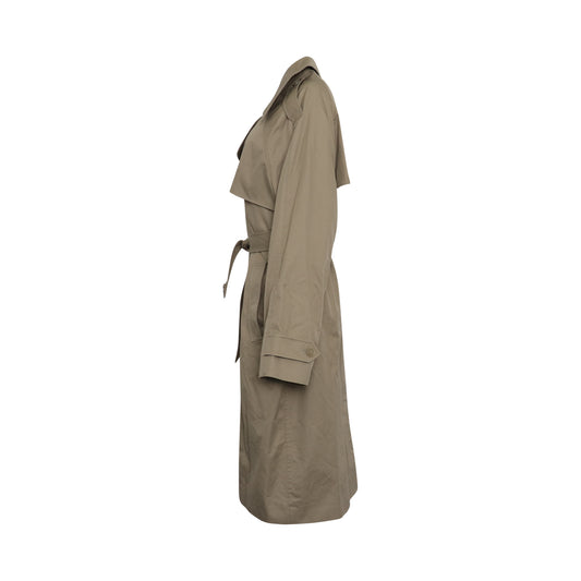 Off Shoulder Trench Coat in Beige