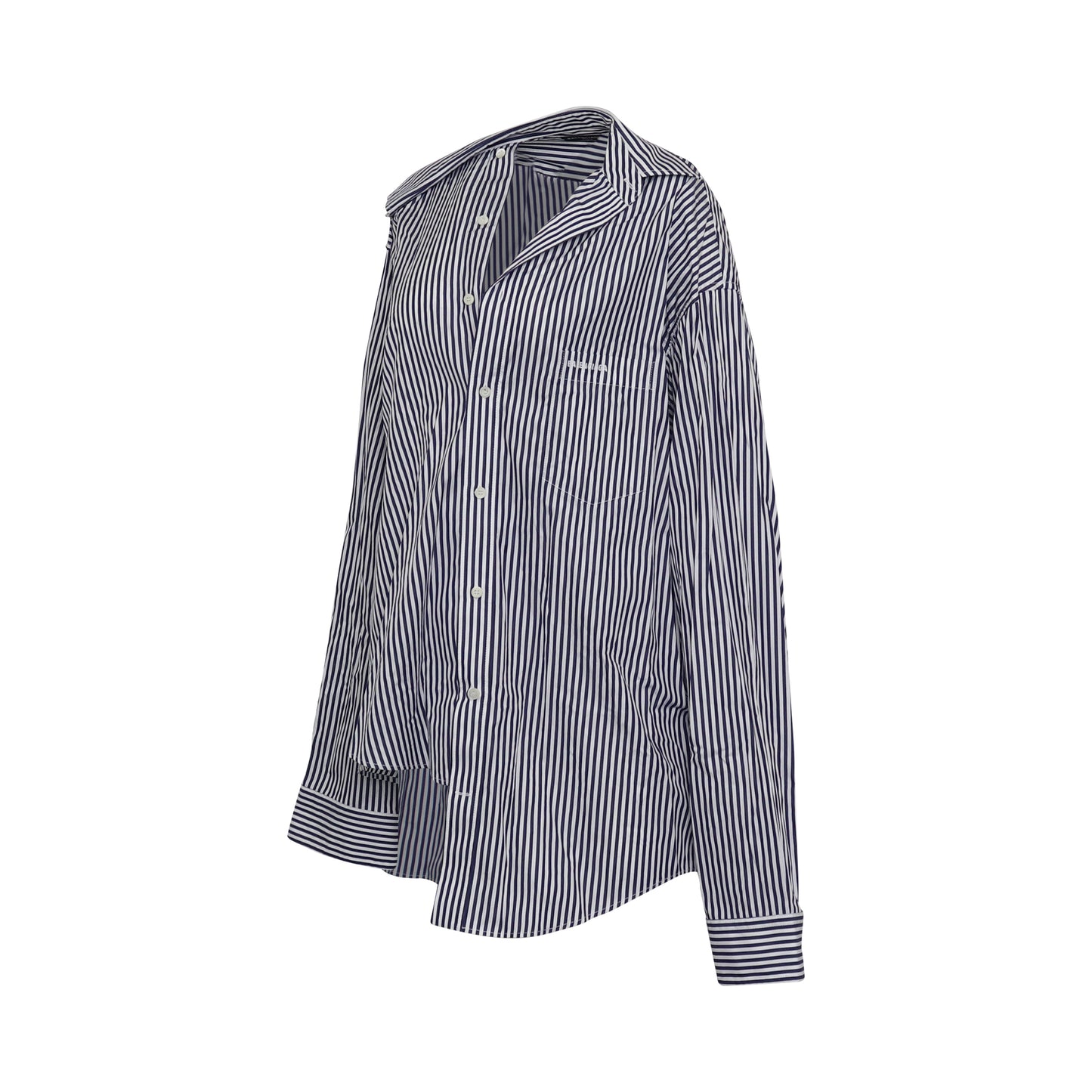 Twisted Stripe Shirt in Navy