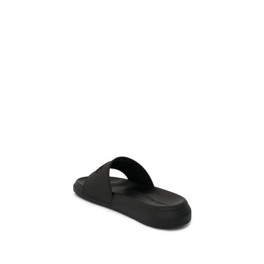 Raised Logo Slides in Black