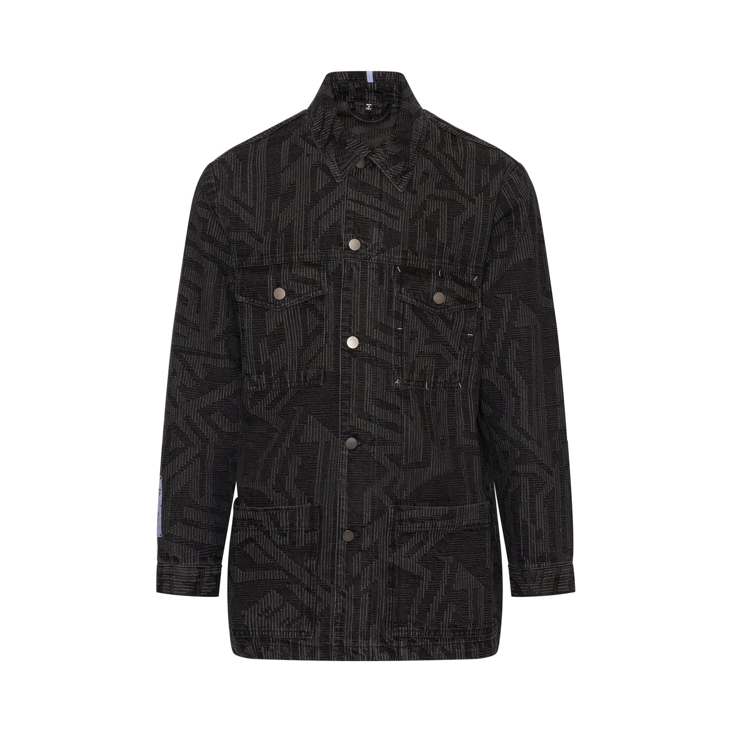 Workwear Denim Jacket in Washed Black