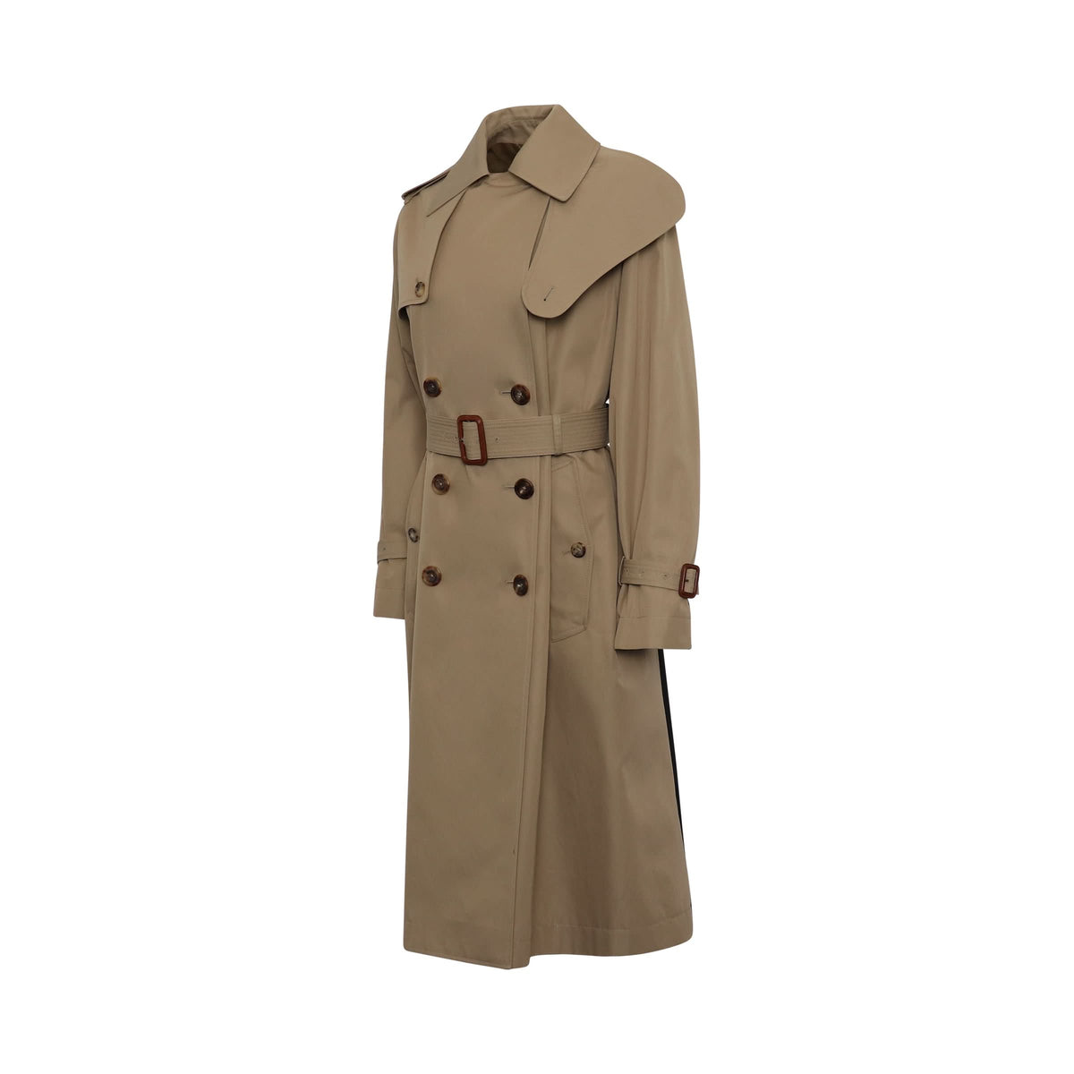 Graffiti Trench Coat in Beige