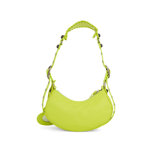 Le Cagole Shoulder Bag XS in Neon Yellow